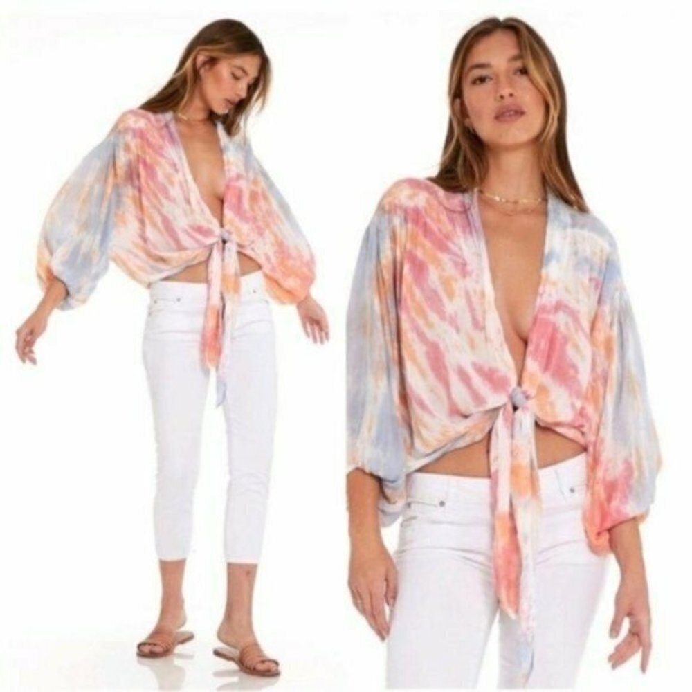 Young Fabulous & Broke Carmen Tie-Dye Crop Top – Size Small – NWT